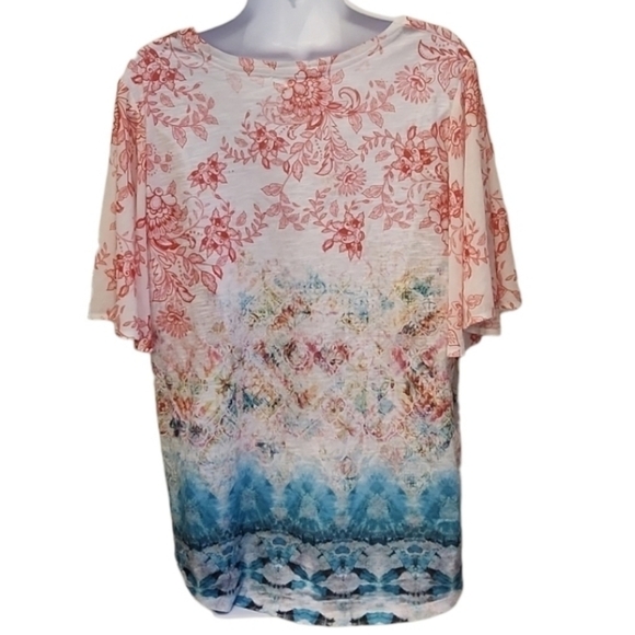 Concepts Ombre Crystal Embellished Flowy Top - Picture 5 of 6